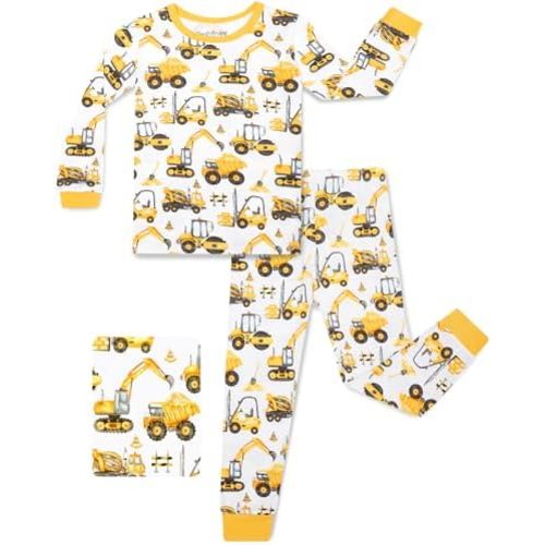 Bamboo Viscose Toddler Pajamas Boys Girls Baby 12M-8Y Pjs Sets Kids 2pcs Long-Sleeve Snug fit Sleepwear
