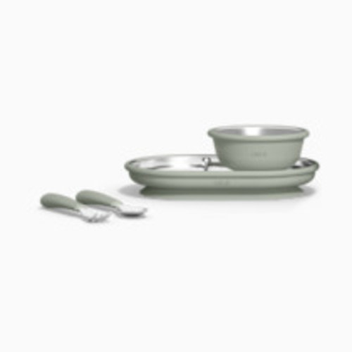 Lalo Stainless Mealtime Essentials - 4pc Set - Sage