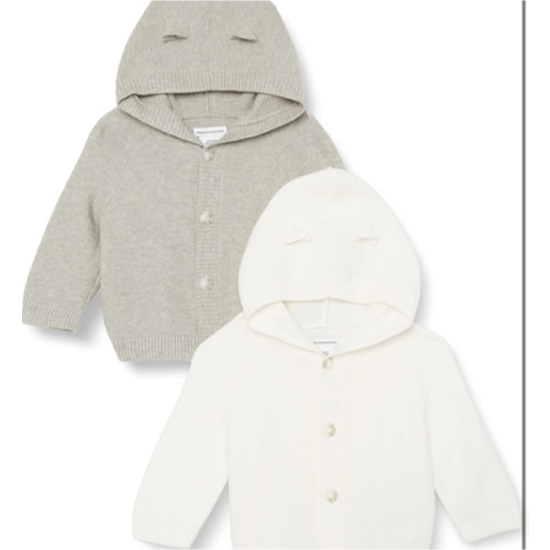 Amazon Essentials Unisex Babies' Hooded Sweater, Pack of 2