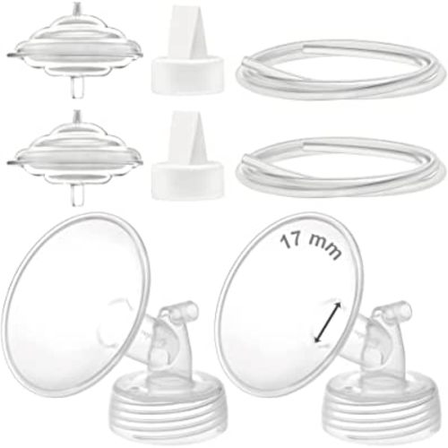 Maymom Pump Parts Compatible with Spectra S2 Spectra S1 Spectra 9 Plus Breastpump, 17mm Flange Valve Tubing Backflow Protector, Not Original Spectra Replacement Pump Parts Spectra S2 Accessories