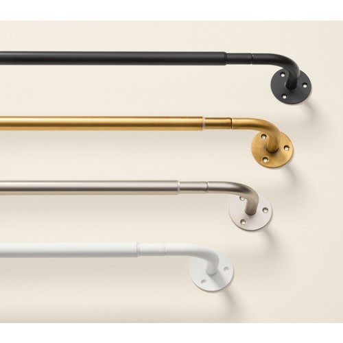 Room Darkening Single Curtain Rod (.75")