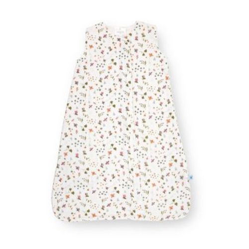 Little Unicorn Baby Cotton Muslin Sleep Bag Sleeveless Wearable Blanket - M - Garden Bees 6-12m