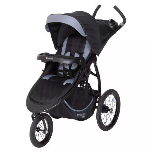 Baby Trend Expedition Race Tec PLUS Jogging Stroller with Adjustable Handles, Ultra Black