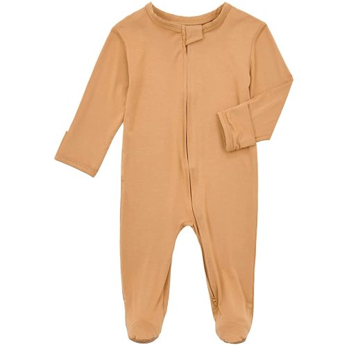 Aablexema Baby Footie Pajamas Zipper - Rayon from Bamboo Infant Footed Pjs with Mittens Sleepwear Jammies