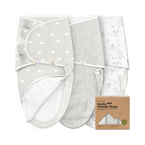 3pk Soothe Zippy Baby Swaddles, Newborn Sleep Sacks, Zipper Swaddle, Wearable Swaddle Blanket