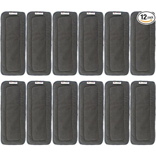 AlVABABY 12pcs Cloth Diaper Inserts,5-Layer Inserts,Reusable Liners for Baby Cloth Diapers12ZTN