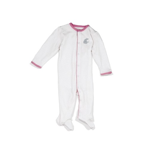 Washington State Cougars Infant Footed Romper pnk