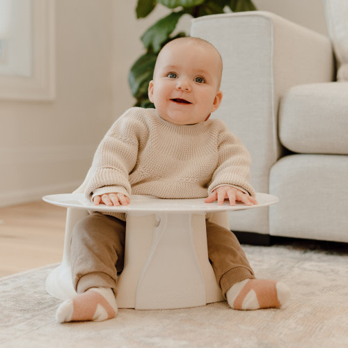 Upseat Baby Floor & Booster Seat with Tray - Coconut