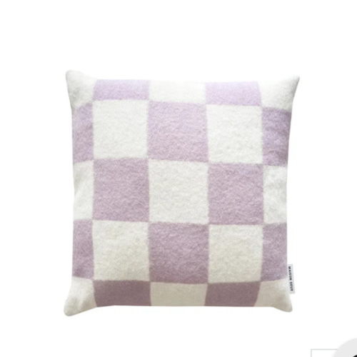 Rugs by Roo | Modern Checkerboard Lilac White Cushion