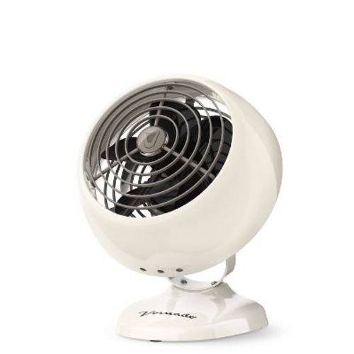 Vornado VFAN Mini Classic Personal Vintage Air Circulator Fan Vintage White: Desk & Table Fan, 2 Speeds, Portable, Electric
