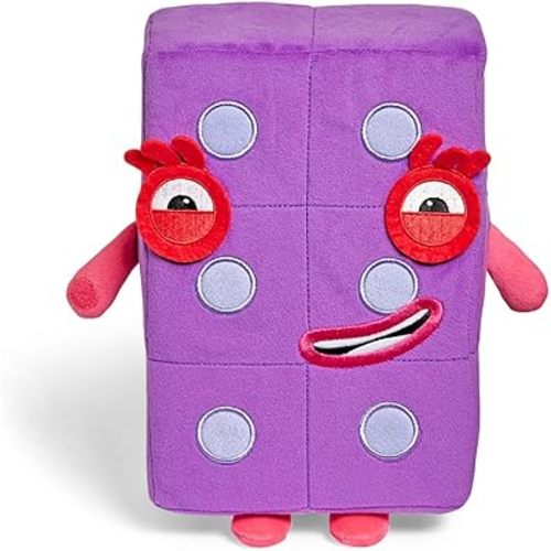 hand2mind Numberblock Six Playful Pal, Plush Figure Toys, Numbers for Toddlers, Cute Stuffies, Preschool Math Learning Toys, Stuffed Animal, Small Plushies, Counting Blocks, Birthday Gifts for Kids