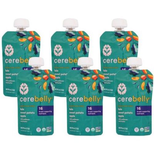 Cerebelly Organic Baby Puree Kale, Sweet Potato, and Apple - Case of 6/4 oz