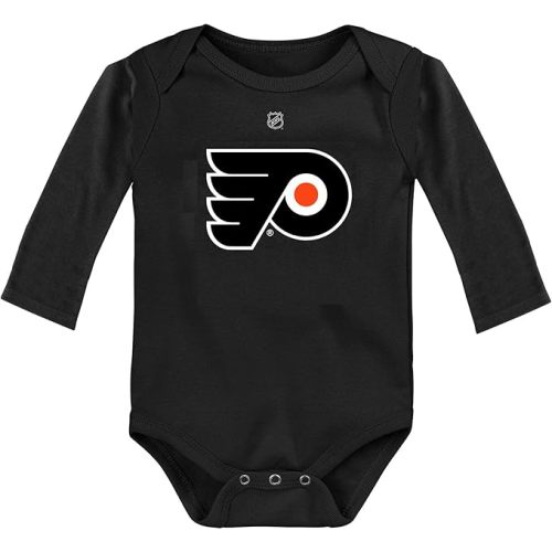 Outerstuff NHL Newborn & Infants 0-24 Months Primary Logo Long Sleeve Bodysuit Creeper Romper
