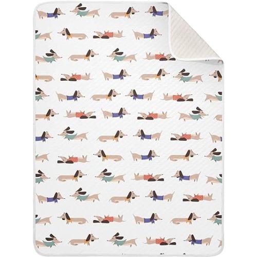 Swaddle Blanket for Cute Dog Dachshund Baby Receiving Blanket Muslin Baby Swaddles Soft Cotton Breathable Nursery Blankets for Unisex Boys and Girls 30x40 Inch