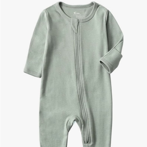 O2 BABY Baby Boys Girls Organic Cotton Zip-Front Sleeper Pajamas, Footed Sleep 'n Play