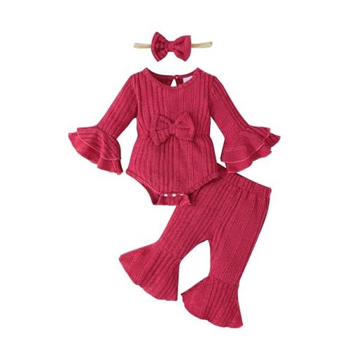 SUNNY PIGGY Baby Girl Clothes Infant Newborn Outfits Romper 0-18 Month Toddler Girls’ Clothing Pant Set