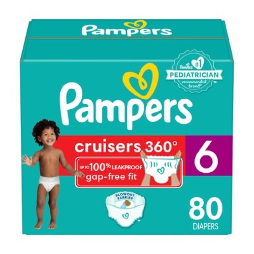 Pampers Cruisers 360 Diapers - Size 6 - 80ct