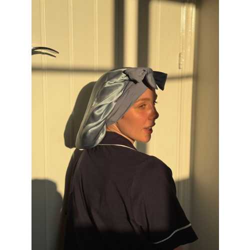 100% Mulberry Charmeuse Silk Hair Bonnet || Double Layered Sleep Cap for Night