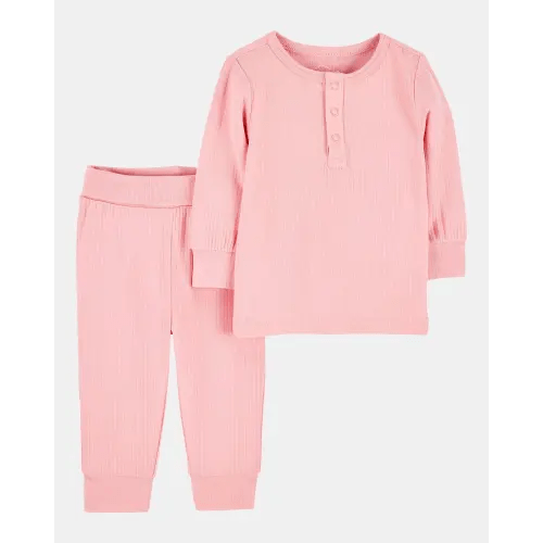 Baby Girl 2-Piece PurelySoft Outfit Set - Pink | Carter's