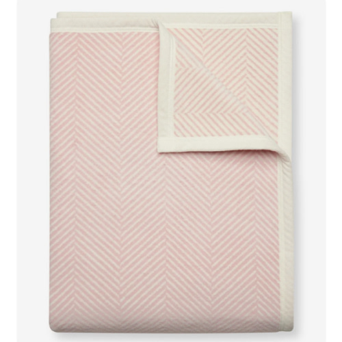 Harborview Herringbone Blush Blanket