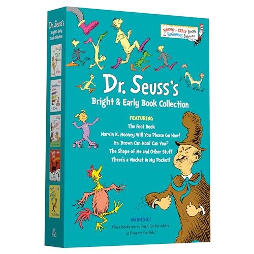 Dr. Seuss Bright & Early Book Boxed Set Collection: The Foot Book; Marvin K. Mooney Will You Please Go Now!; Mr. Brown Can Moo! Can You?, The Shape of ... a Wocket in My Pocket! (Bright & Early Books)