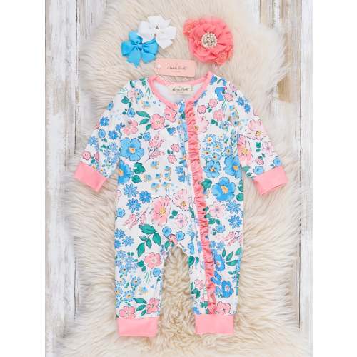 Floral Fantasia Ruffle Sleeper Pajamas
