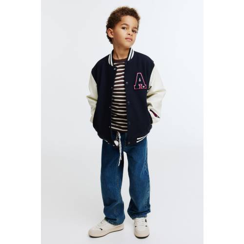 MOTIF-DETAIL BASEBALL JACKET