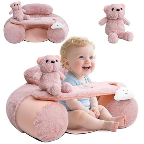 KAKIBLIN Baby Sit Me Up Seat, Inflatable Baby Seat with Cover for Babies 3-36 Months,Portable,Inflatable Sit & Play Floor Seats for Sitting Up