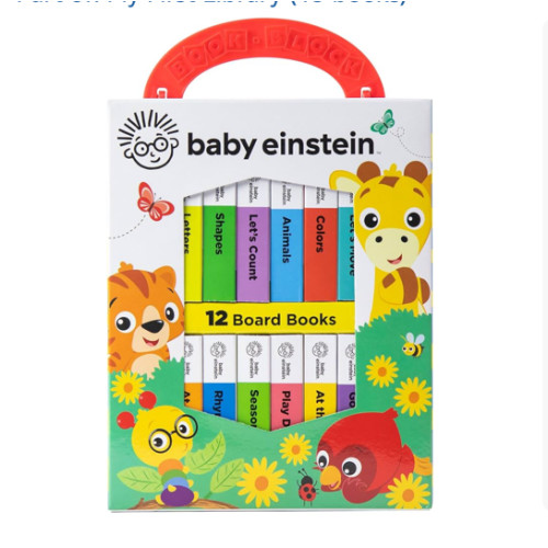 Baby Einstein - My First Library Board Book Block 12-Book Set - First Words, Letters, Counting, and More! - PI Kids
