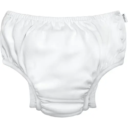 green sprouts Reusable Snap Swim Diaper, New White, 6 Months