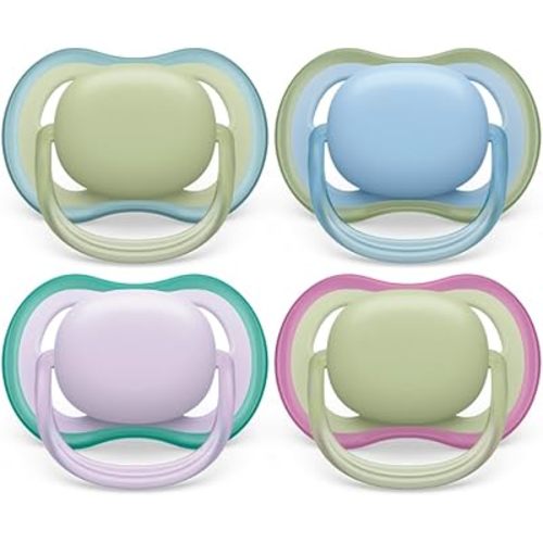 Philips Avent Ultra Air Soother, 0-6 Months, Plain Mixed 2-Pack, SCF085/28