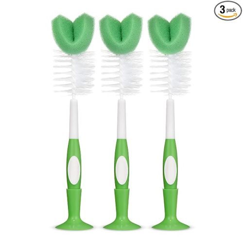 Amazon Basics Bottle Brush (Pack of 3), White (Previously Mama Bear)