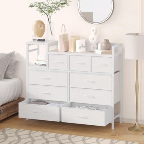 ODK Dresser for Bedroom with 8 Fabric Drawers, Dresser of Drawers for Storage and Organization, Sturdy TV Stand, for Living Room/Closet/Hallway