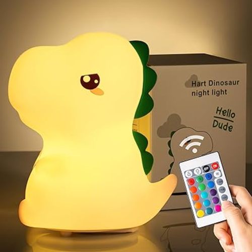One Fire Dinosaur Toys for Kids 3-5,16-Color+Silicone+Dimmable+12 Hr Use Night Light for Kids Night Light,Toys for 3-8 Year Old Boy,Toddler Birthday Gift,Dinosaur Room Decor for Boys,Girl,Baby,Toddler