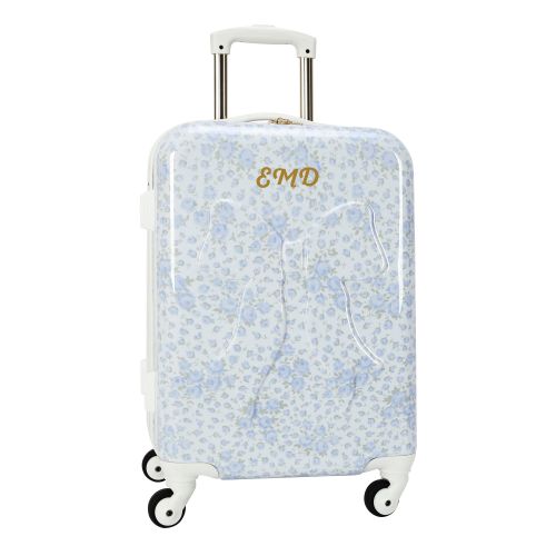 LoveShackFancy Floral Hardsided Luggage, Floral, Blue