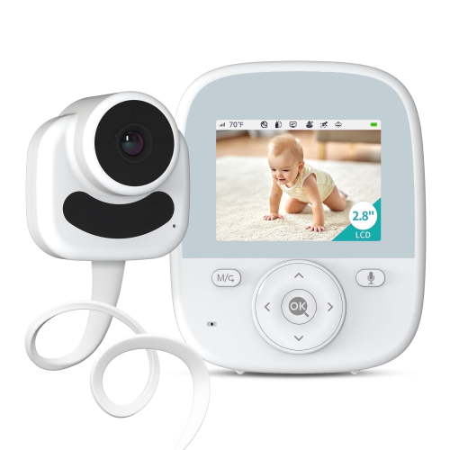 Vizolink AI Smart 2.8'' Video Baby Monitor with Camera and Audio Cry Detection Night Vision 1200ft Range