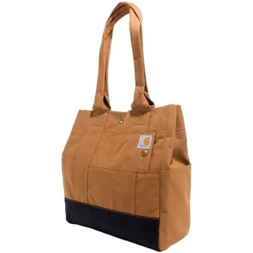 Carhartt Vertical, Durable Water Resistant Tote Bag with Snap Closure