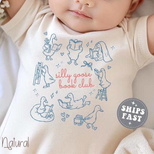 Silly Goose Book Club Onesie® Bookish Infant Bodysuit Reading Baby Outfit Literary Gift
