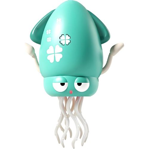 Pbooo Dancing Squid Baby Toy, Crawling Octopus Squid Tummy Time Toys with LED Lights and Music, Rechargeable Magic Dancing Octopus Toy for 3-6 Year Olds Kids Boy Girl Birthday, Green