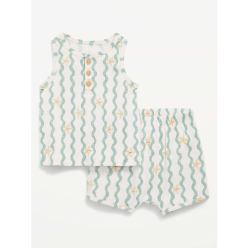 Henley Tank Top and Shorts Set for Baby
