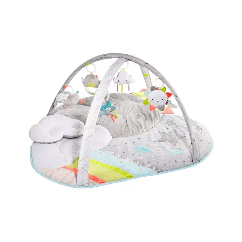 Skip Hop Tummy Time Mat, 3-in-1 Activity Baby Play Gym, Age 0+, Silver Lining Cloud, Grey