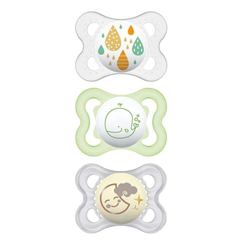 MAM Variety Pack Baby Pacifier, Includes 3 Types of Pacifiers, Nipple Shape Helps Promote Healthy Oral Development,0-6 Months, Unisex, 3 Count (Pack of 1)