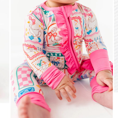 Gilly Goose Ruffle Convertible Romper