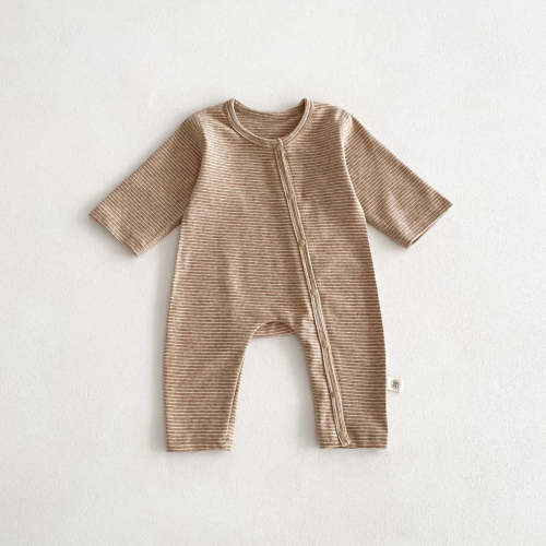 Striped Cotton Baby Romper – August + Willow