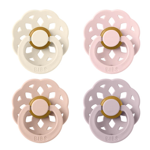 BIBS Boheme Pacifiers 4-Pack - Ivory, Blush, Blossom, Lilac – Bibsworld store US