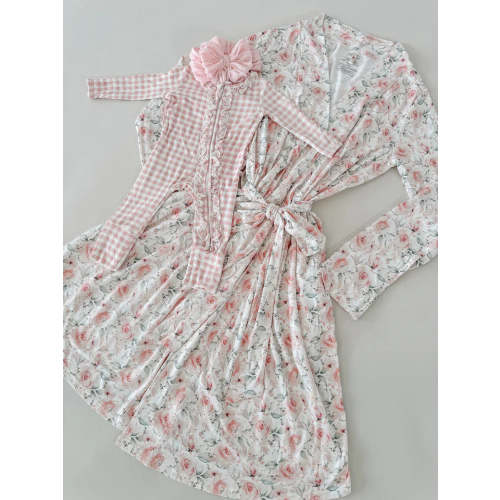 Rosy Mommy Robe– Women’s Bamboo Maternity & Postpartum Robe