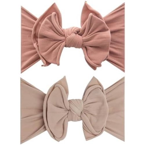 Baby Bling 2PK FAB-BOW-OUS®: putty + blush