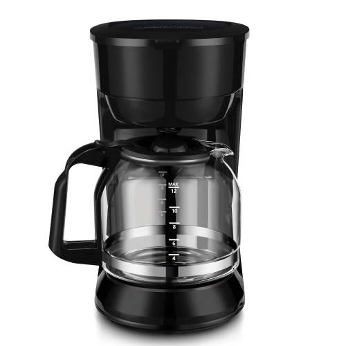 Mainstays Black 12-Cup Drip Coffee Maker with Removable Filter Basket