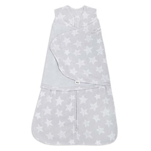 Gray Stars Newborn Micro-Fleece Swaddle | HALO