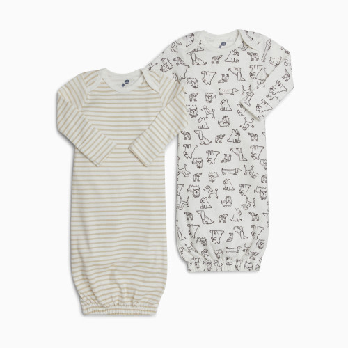 Small Story Gown (2 Pack) - Crazy Dogs, 0-6 M